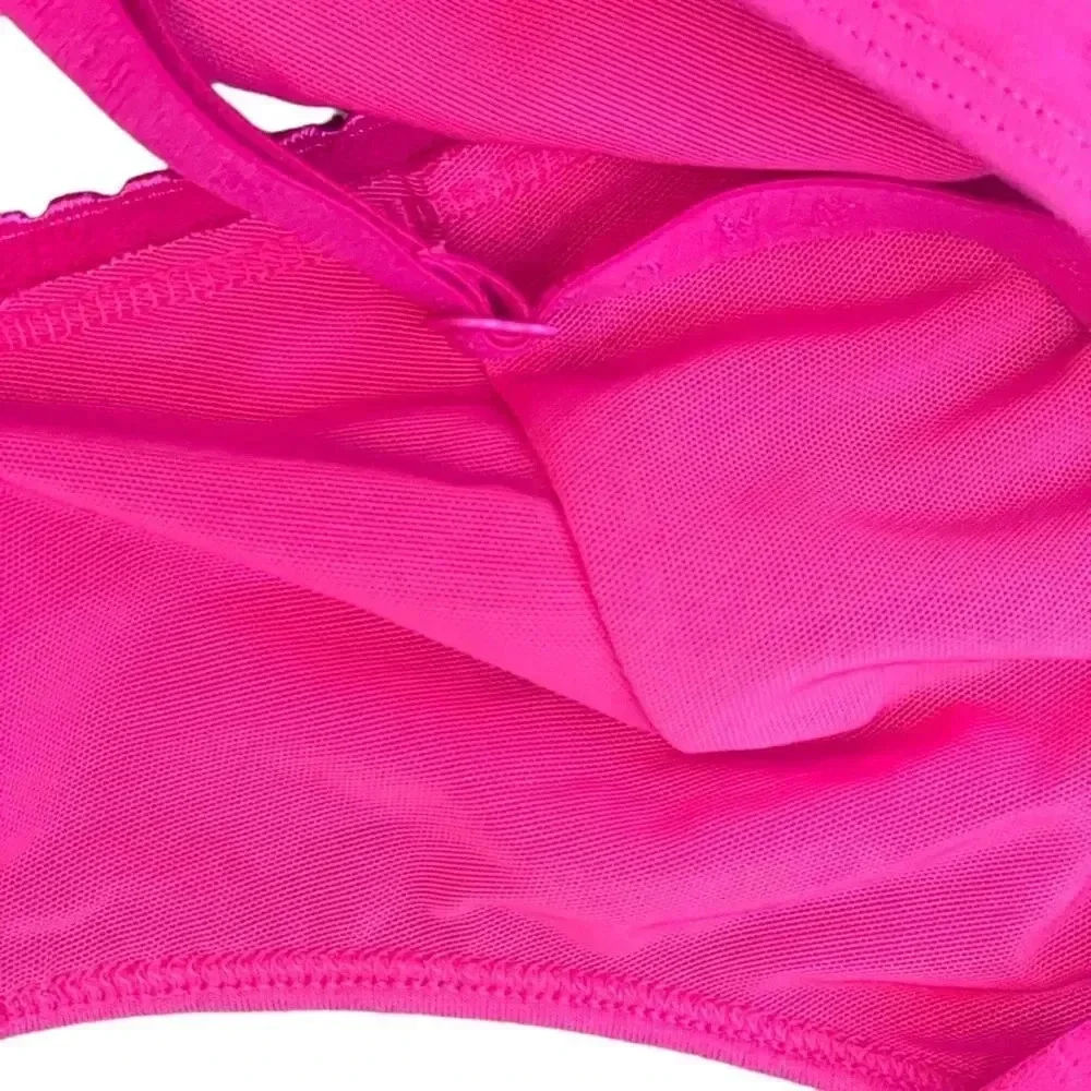 SAVAGE X FENTY COTTON JERSEY BRALETTE PINK SIZE SMALL